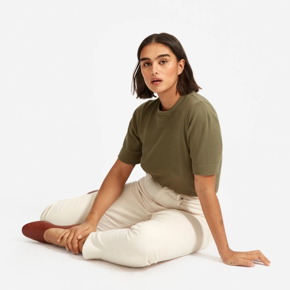NWT Everlane Lightweight French Terry Puff Tee - Picture 1 of 8